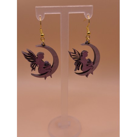 Boucle fée + pierre